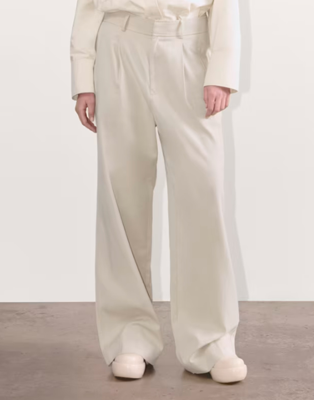 EVERLANE Women's Way High Drape Pants Size 12S Khaki 29" Inseam Sandstone NWT
